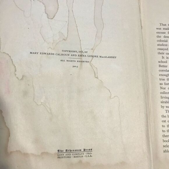 Vintage Readings from American Literature Calhoun And MacAlarney Hardcover Book - Picture 7 of 13